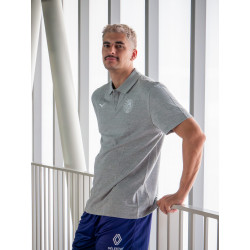 POLO SAHB GRIS LOGO BLANC