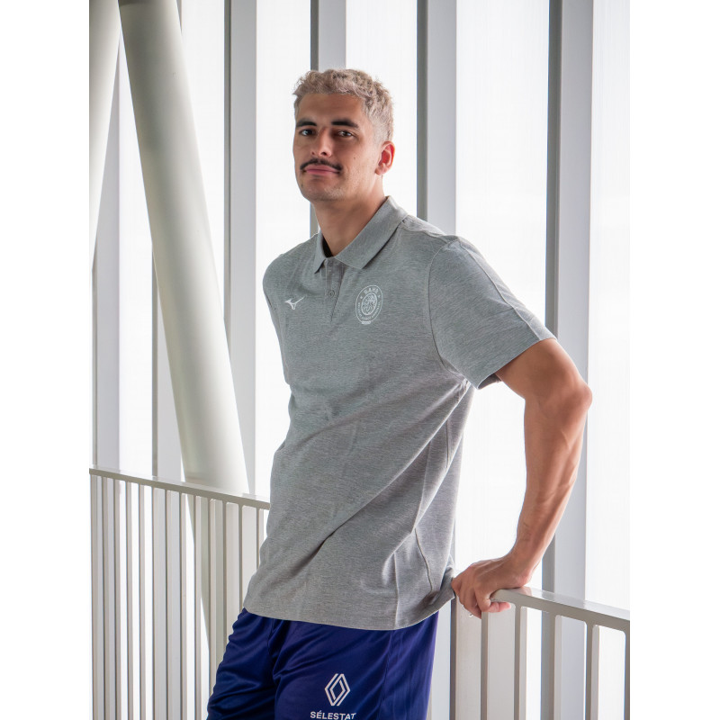 POLO SAHB GRIS LOGO BLANC
