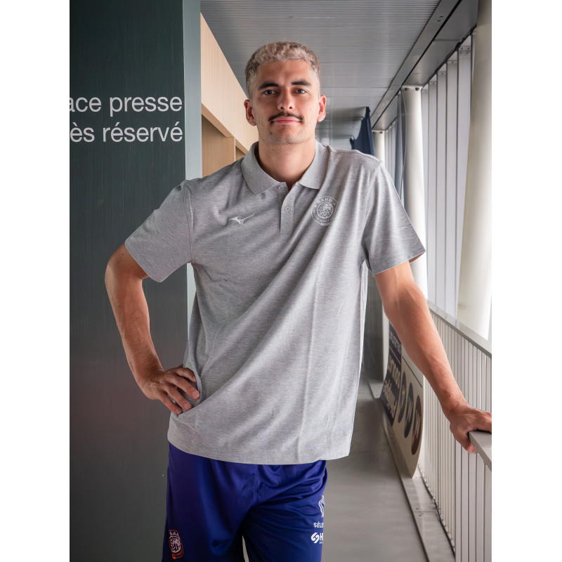 POLO SAHB GRIS LOGO BLANC